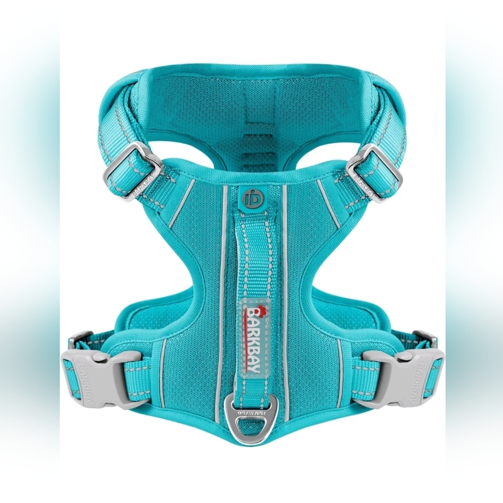 BARKBAY Dog Harness No Pull with ID Tag Large Chest: 27" -32" Ocean Blue NEW